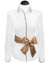 Contrast blouse Weiss Uni with gold  Piped / goes from...