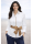 Contrast blouse Weiss Uni with gold  Piped