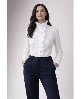 Twice ruffle blouse, white