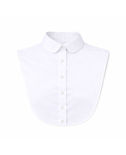Blousen collar Bubi, white uni/goes out of the assortment