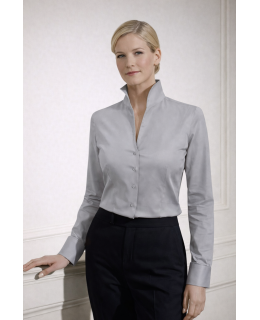 Stand-up collar blouse, Smokey