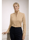 Stand-up collar blouse, gold