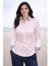 Contrast blouse, pink uni with light blue