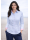 Kontrastbluse, hellblau Uni mit rosa