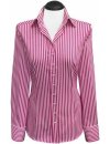 Blouse, pink / white striped satin / goes out of the...