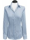 Blouse, light blue / white striped Satin / goes from the...