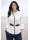 Contrast blouse 2-colored with patch: white / karo 6