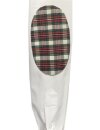 Contrast blouse 2-colored with patch: White / Karo 2/goes out of the assortment