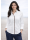 Contrast blouse 2-colored with patch: White / Karo 2/goes out of the assortment