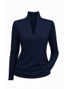 UMANI Damen-Shirt mit Stehkragen in Marine
