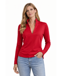 Stand Collar Shirt, Carmine Red /goes out of the assortmentt