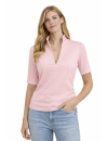 Short Sleeve Stand Collar Shirt, Pink/goes out of the...
