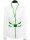 Stand-up collar blouse Piped, white / green