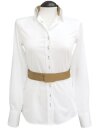 Contrast blouse, white / gold
