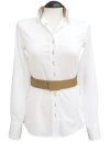 Contrast blouse, white / gold / goes from the assortment