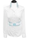 Contrast blouse, white / light blue