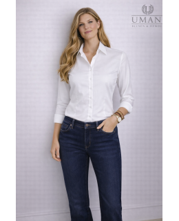 Blouse, white uni