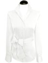 Bluse, weiss uni extralang