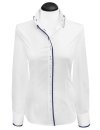 Contrast blouse white uni with marine piping / goes from...