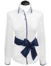Contrast blouse white uni with marine piping