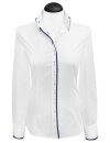 Contrast blouse white uni with marine piping