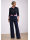 Patching blouse: Marine uni with pink / white Bossa