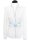 Stand-up collar blouse Piped, white / light blue