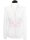 Stand-up collar blouse Piped, white / pink