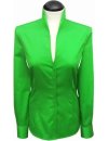 Stand-up collar blouse, green/goes out of the assortment