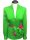 Stand-up collar blouse, green/goes out of the assortment