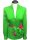 Stand-up collar blouse, green