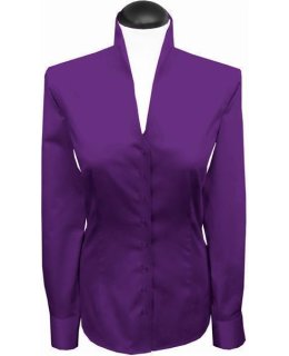 Stehkragenbluse, bright violet/Geht aus dem Sortiment