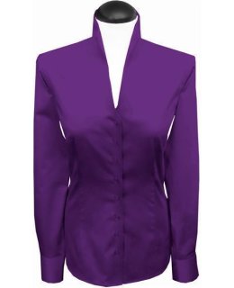 Stand-up collar blouse, Bright Violet