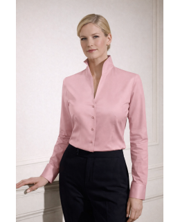 Stand-up collar blouse, Altrosa