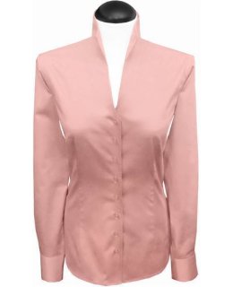 Stand-up collar blouse, Altrosa