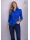 Damenbluse in ocean blue, uni
