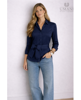 Blouse, marine uni