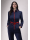 Contrast blouse 2-colored: Marine uni with Carmine red piping
