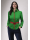 Contrast Blouse 2-Colored: Green Uni with Carmine Red  Piped
