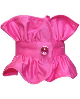 Buttonable ruffle, fuchsia uni/goes out of the assortment