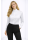 Richterkragenbluse Satin, weiss uni