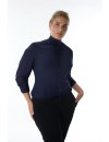 Judge collar blouse satin, marine university/goes out of the assortment