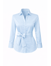 Bluse, hellblau uni