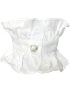 Buttonable ruffle, white uni/goes out of the assortment