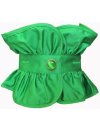 Buttonable ruffle, green uni/goes out of the assortment