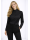 Judge collar blouse, black plain