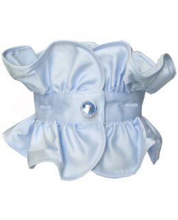 Buttonable ruffle, light blue uni/goes out of the assortment