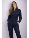Respect collar blouse, marine uni