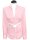 Stehkragenbluse paspeliert, rosa/weiss