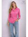 Bluse, fuchsia uni extralang